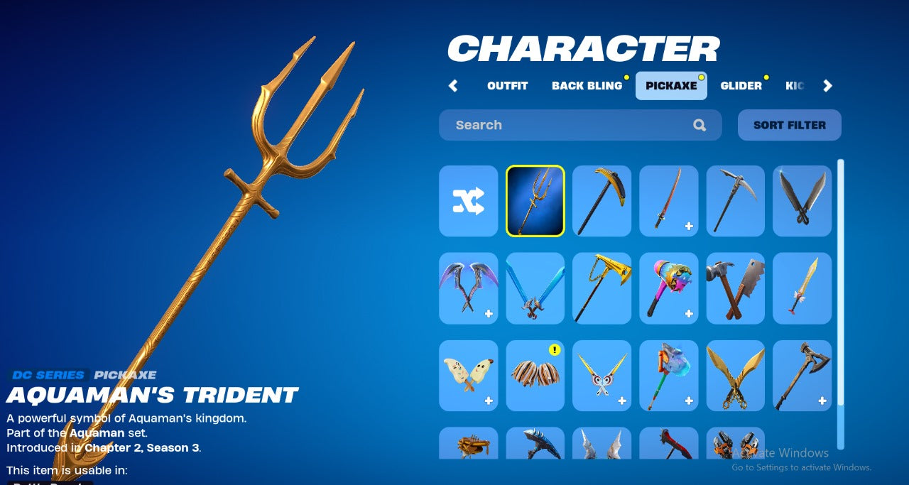 Fortnite account with 15 skins